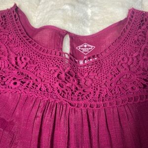 St. John's Bay Rich Magenta Blouse